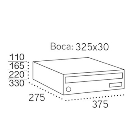 Buzon Comunidad ARREGUI HABITAT H8100 Cuerpo y Frente Acero