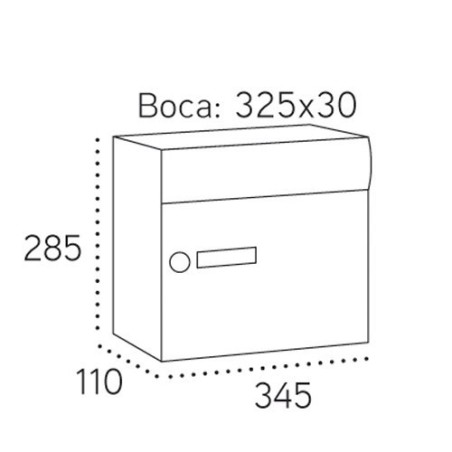 Buzon Comunidad ARREGUI MILENIO Vertical Cuerpo Acero Puerta