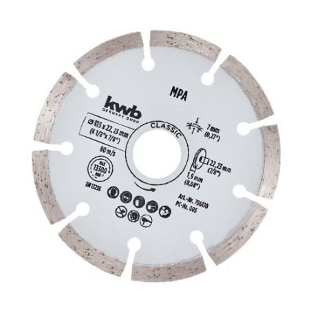 Disco de diamante general de obra d.125 x 22,23 EINHELL