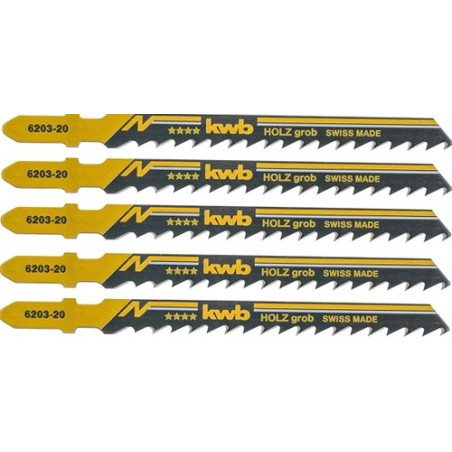 Blister 5 hojas de calar corte grueso madera 75mm en t EINHELL