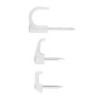 Fijaciones para cables. Grapilla de nylon con clavo de acero