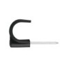 Fijaciones para cables. Grapilla de nylon con clavo de acero