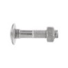 Tornillo con cabeza redonda con cuello cuadrado y tuerca