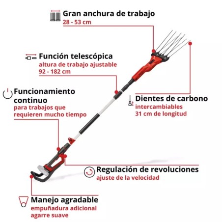 Vareador de oliva y almendra ge-fs 18/53 li-solo – EINHELL