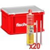 Caja 20 Botes Anclaje/Taco químico FISCHER FIS P Plus 300 T + Caja Plástico 573261