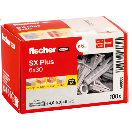 FISCHER SX Plus | Taco de expansión 4 vías para máxima fijación