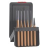Juego de 5 botadores cilíndricos de 150 mm + 1 granete de 120