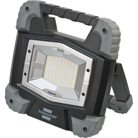 Foco LED portátil TORAN con Bluetooth, protección IP54 y toma